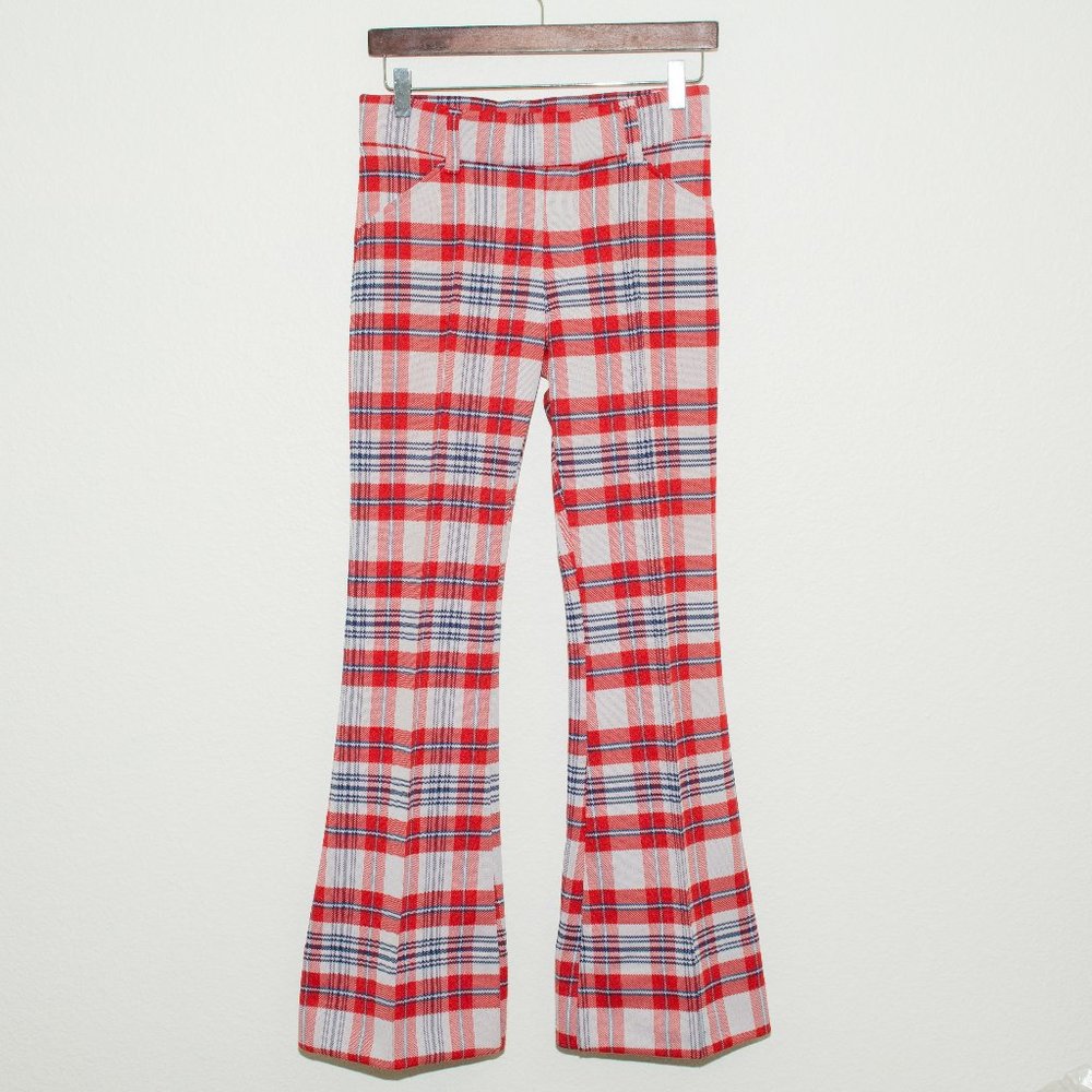 Vintage H Bar C California Ranchwear Red Plaid Pants